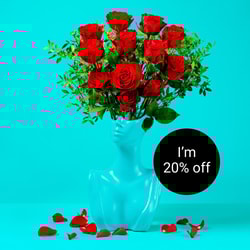 Example card for Valentine's Day Flowers