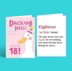 Example card for 18th